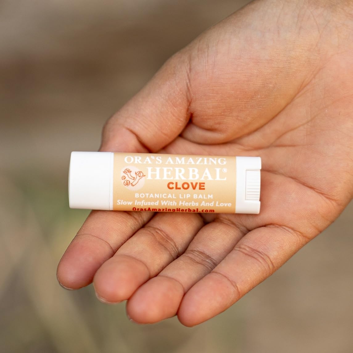 Natural Clove Lip Balm, Herbal Infused Plant Based Lip Balm With Clove Essential Oil, Calendula & More Organic Herbs, 2 pack, Ora's Amazing Herbal