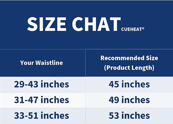 CUEHEAT Heated Waist Belt, Cordless Heating Pad for Low Back, Electrical Heating and Massage, Rechargeable Battery Powered (Black, 53 inches)