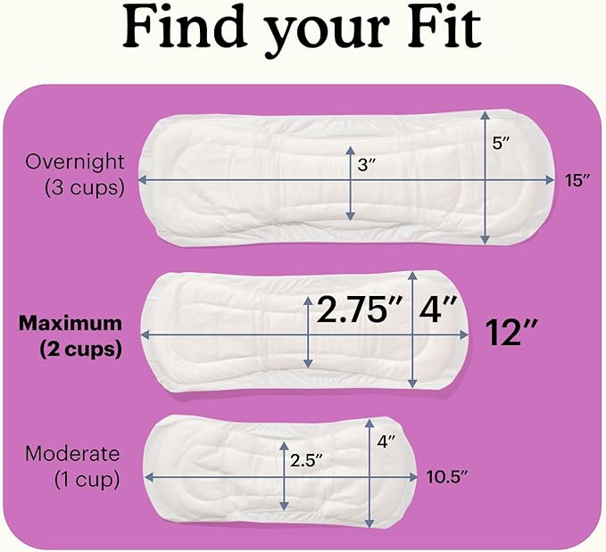 Because Incontinence Pads for Women - Maximum Absorbency, Postpartum Liners, Up to 100% Leak-Free Protection, Discreet Protection for Bladder Leaks, 20 Count