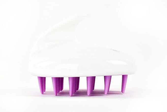 Zyllion Shiatsu Rechargeable Back Massager (Black) and Hair Brush Scalp Massager (Purple) Bundle