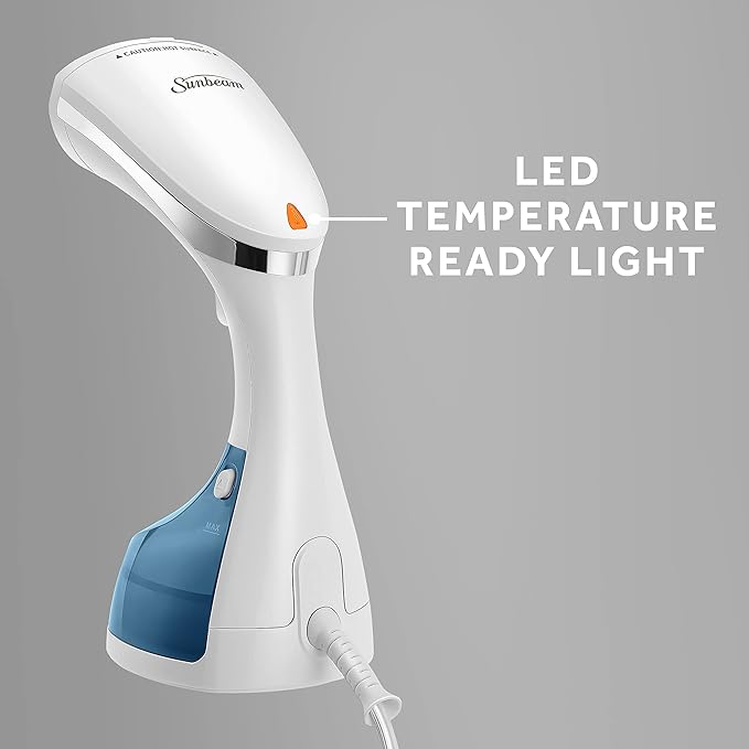 Sunbeam Power Steam Handheld Steamer, Professional, White/Blue