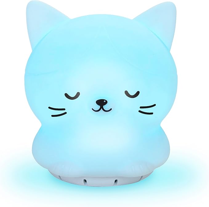 Mindfulness 'Breathing Kitty' | 4-7-8 Guided Visual Meditation Breathing Light | 3 in 1 Device with Night Light & Noise Machine for ADHD Anxiety Stress Relief Sleep - Gift for Kids Adult Women Men