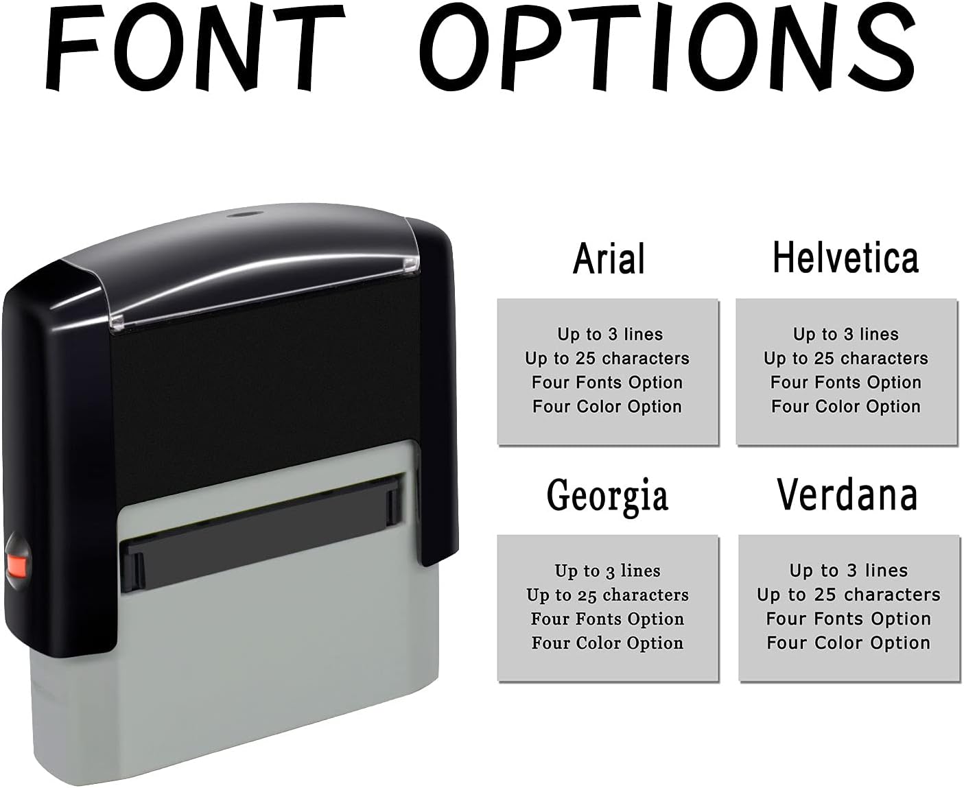 Personalized Stamp (47 x 18mm -4 Lines)- Custom Self Inking Rubber Stamps- Return Custom Address Stamp (Green)