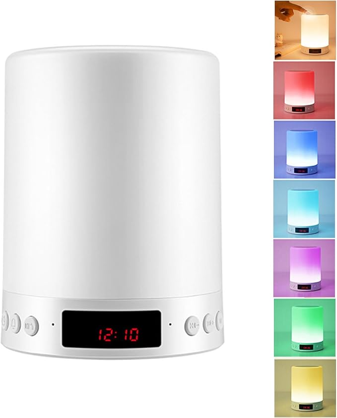 Rest Baby Sound Machine, Relax Noise Soother with Adjustable Brightness Soft RGB Color Changing Night Light, White Noise Machine Sleep with Wake Alarm Clock for Aid Adults & Baby Bedroom