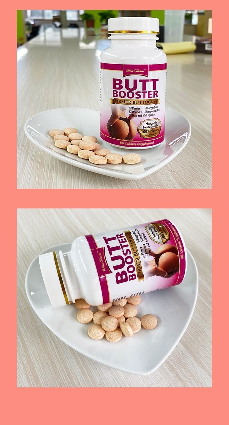 Butt Enhancement Pills, Butt Booster Tablet, Mention Buttocks Natural Herbal with Maca Root Extract Supplements Big Ass Buttocks Lift Firming Massage Buttocks Tighten HIPS Increase 60 Tablets