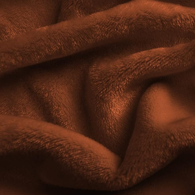 SOCHOW Flannel Fleece Blanket Twin Size, All Season Lightweight Super Soft Cozy Blanket for Bed or Couch, Caramel(60inch X80'')