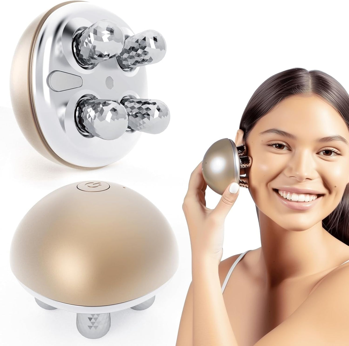 Microcurrent Facial Device, Face Massager Tool, Eye and Neck Massager, Face Roller, Beauty Tools for Relaxing Facial Massage and Skin Care Routine