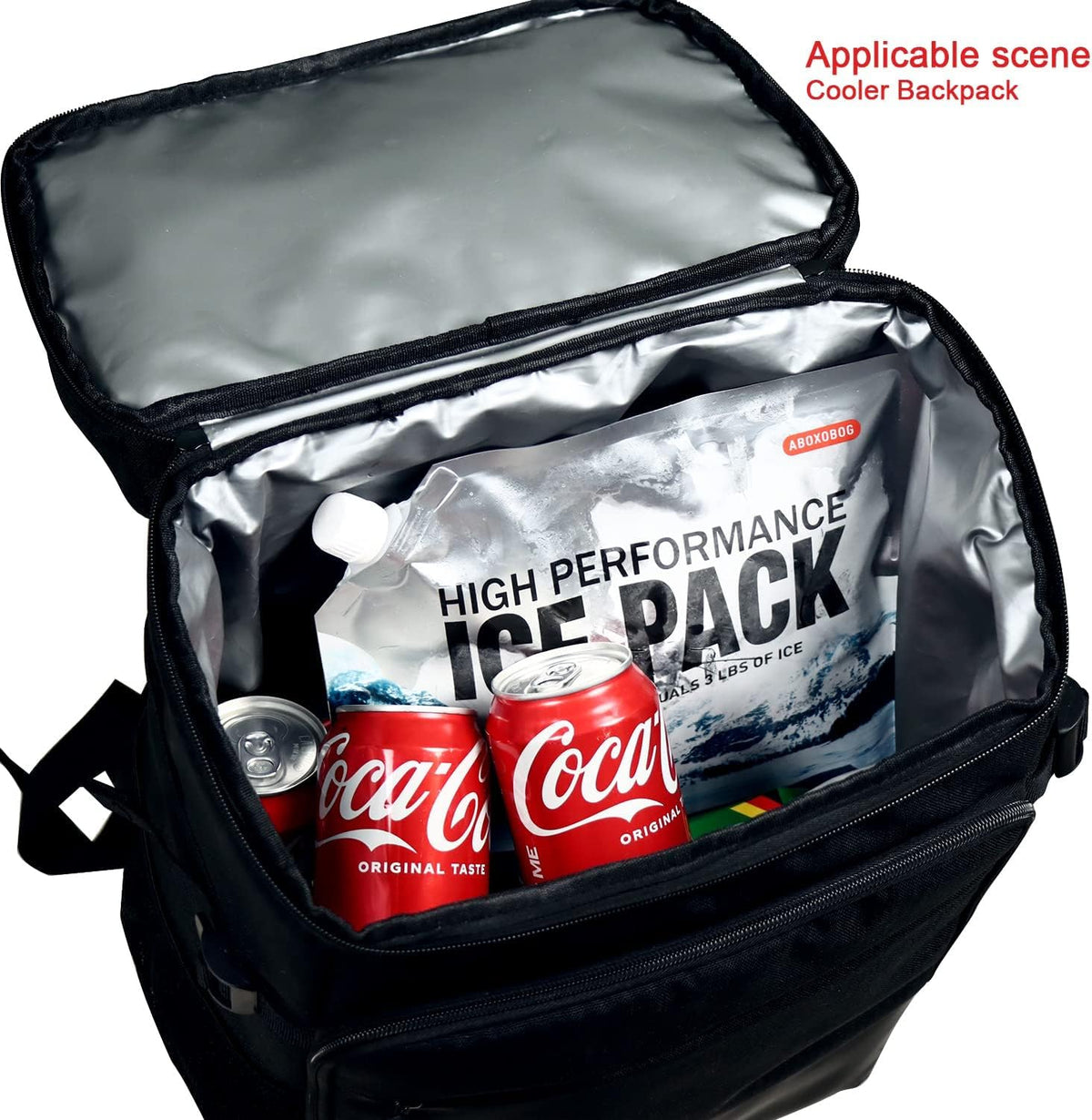 ABOXOBOG Reusable Ice Packs for Coolers Long Lasting Gel Freezer Packs for Lunch Bags Cooler Backpack Lunch Box for Camping & Picnics & Beach & Road Trips (9.8"x9.8"x5P)