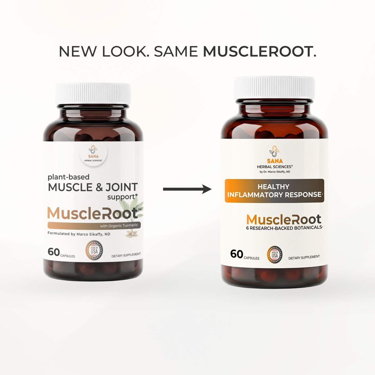 Inflammation Support for Muscle, Joint & Tissue | 6 Botanicals | 60 Caps
