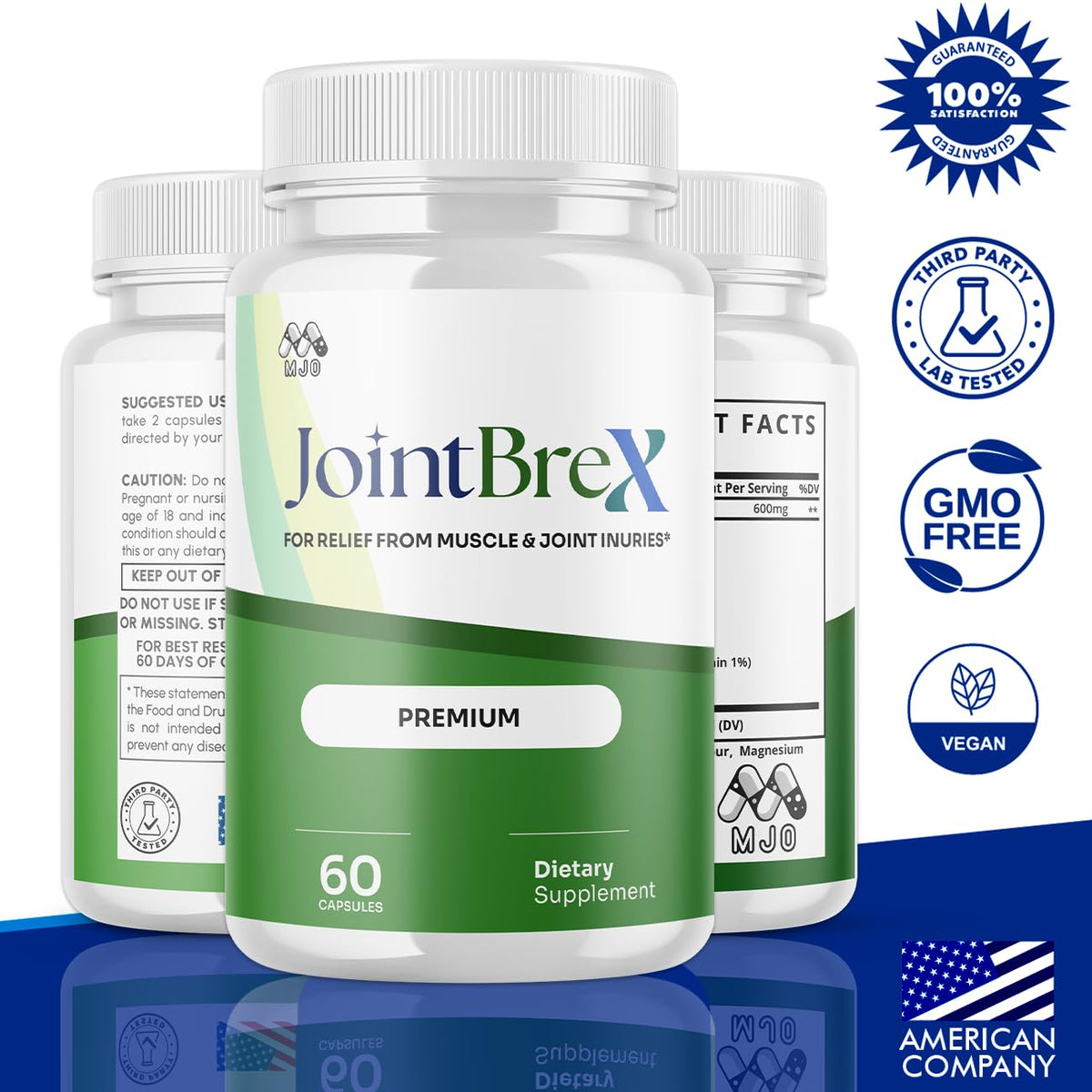 (5 Pack) JointBrex Capsules, Official Joint Brex Pills with All Natural Ingredients, Advanced Overall Health and Wellness Vitamin Supplement Formula with Maximum Strength Multivitamins (300 Capsules)