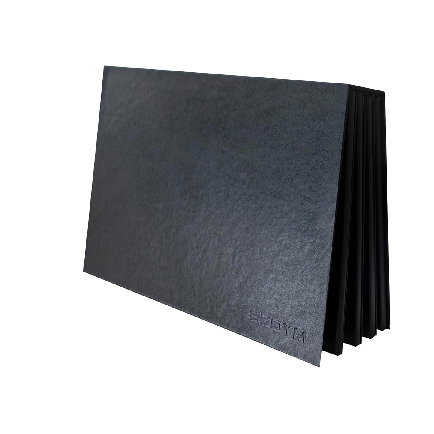 4 layers Empty magnetic Book Shaped palette （Black PU leather surface）with Depotting Spatula and 100 piece Metal Stickers