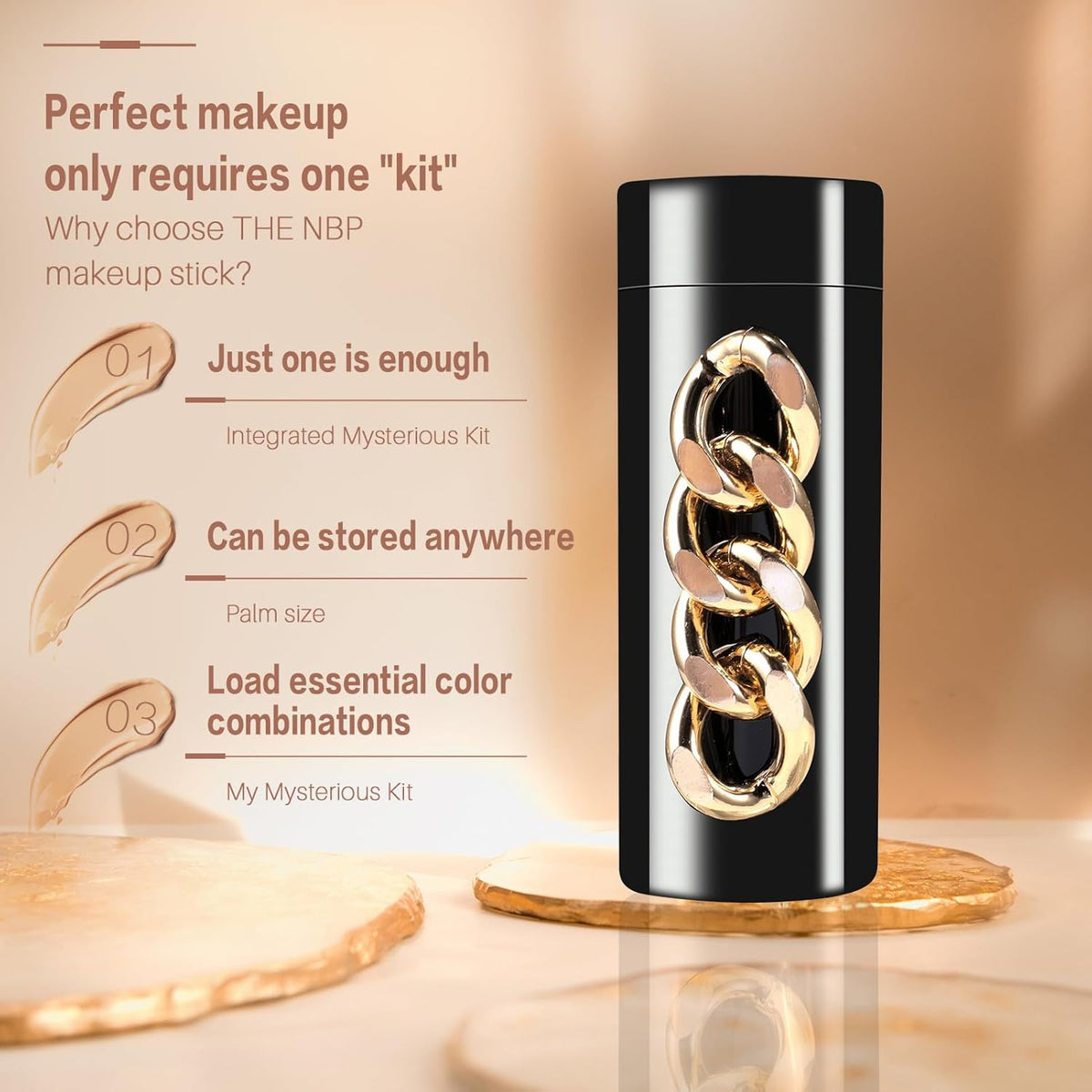 Portable Professional Makeup Kit,Mini Professional Makeup Kit Eyeshadow Palette Lip Gloss Concealer,Lipstick shape and size,7 Color