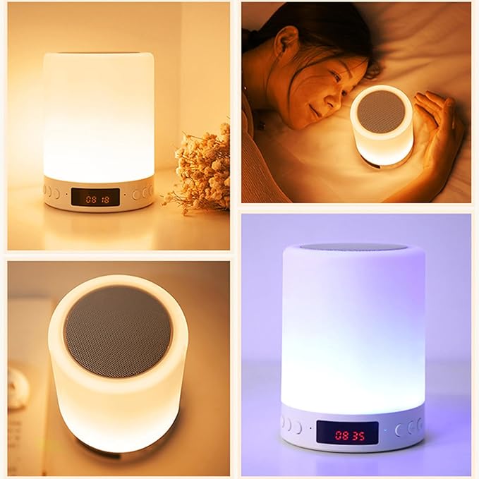 Rest Baby Sound Machine, Relax Noise Soother with Adjustable Brightness Soft RGB Color Changing Night Light, White Noise Machine Sleep with Wake Alarm Clock for Aid Adults & Baby Bedroom