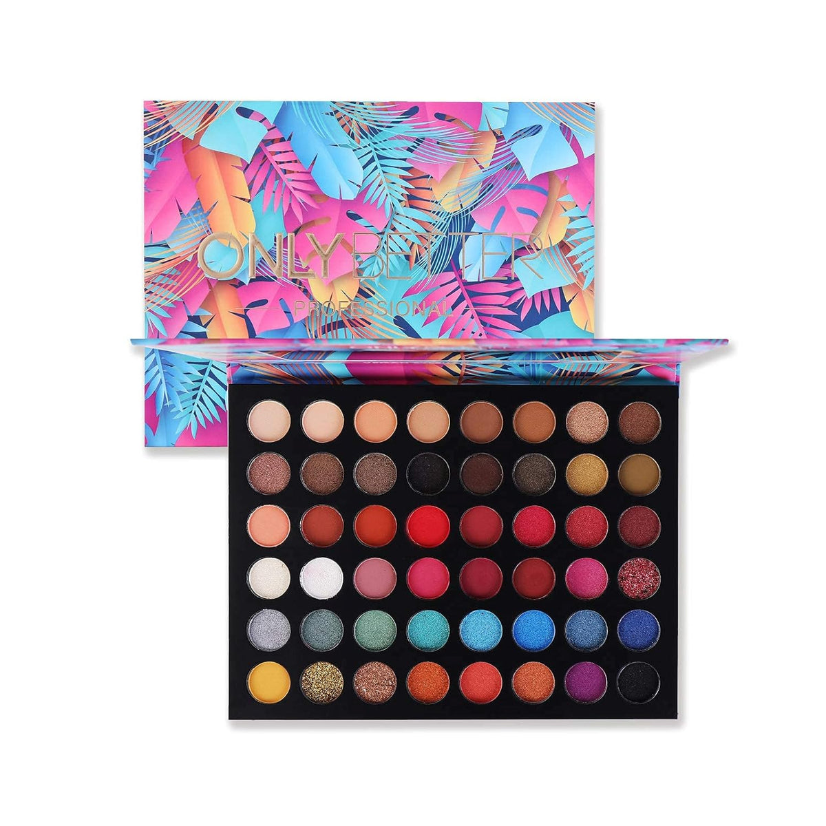 Eyeshadow Palette Glitter 48 Colors Bright Colorful Shimmer Eye Shadow Makeup Palette High Pigmented Metallic Color Eye Shadow Powder Easy To Blend Rainbow Sparkle Glitter Eyeshadow Pallet