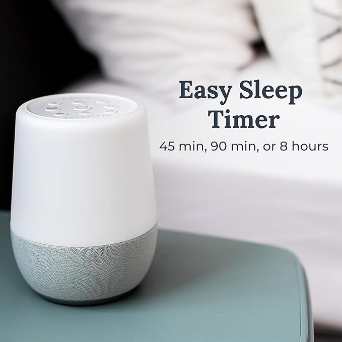 Yogasleep Duet White Noise Sound Machine & Night Light, 30 Natural Sounds, Bluetooth-Wireless Speaker for Travel, Office Privacy, Concentration, Sleep Aid for Adults & Baby, Registry & Nursery Gift
