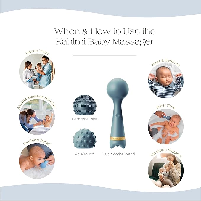 Baby Massager for Constipation, Gas Relief, Colic Calm, and Sleep Aid, Edible-Grade Silicone Soother Approved by Pediatric Experts for Newborn to Toddler, Gift