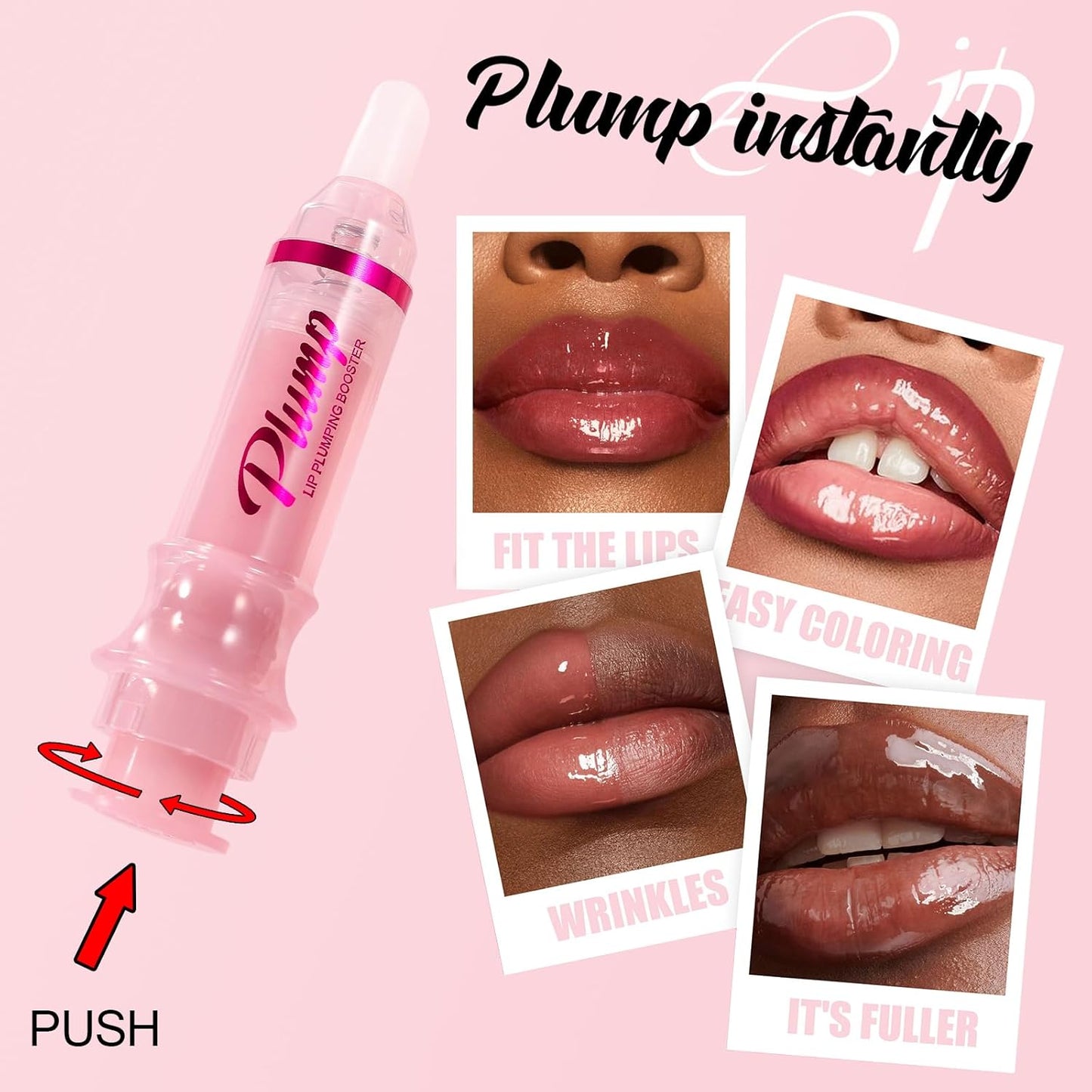 Erinde Natural Ginger Lip Plumping Booster Oil, Ultra-Hydrating & Nourishing Plumper, Glossy Finish Fuller Lip Plumper Gloss for Women Girls, G06