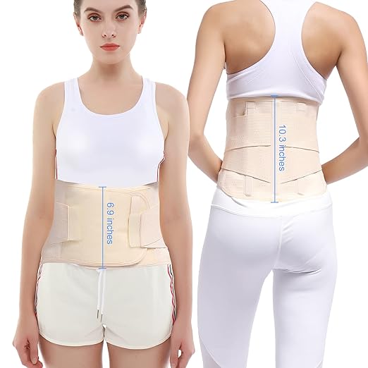 Back Brace for Men Women Lower back - Immediate Relief from Back Pain, Herniated Disc, Sciatica, Scoliosis and more! - Breathable Mesh Design with 7 Stays, - Back Support Belt for Men/Women for work , Anti-skid lumbar support belt (Medium)