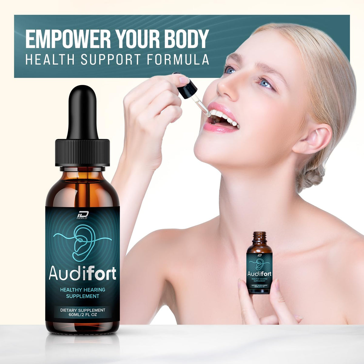 Audifort Drops - Audifort Pro 24, Audifort Pro Liquid Ear Ringing Relief, Audifort Reviews (1 Pack – 1 Month Supply)