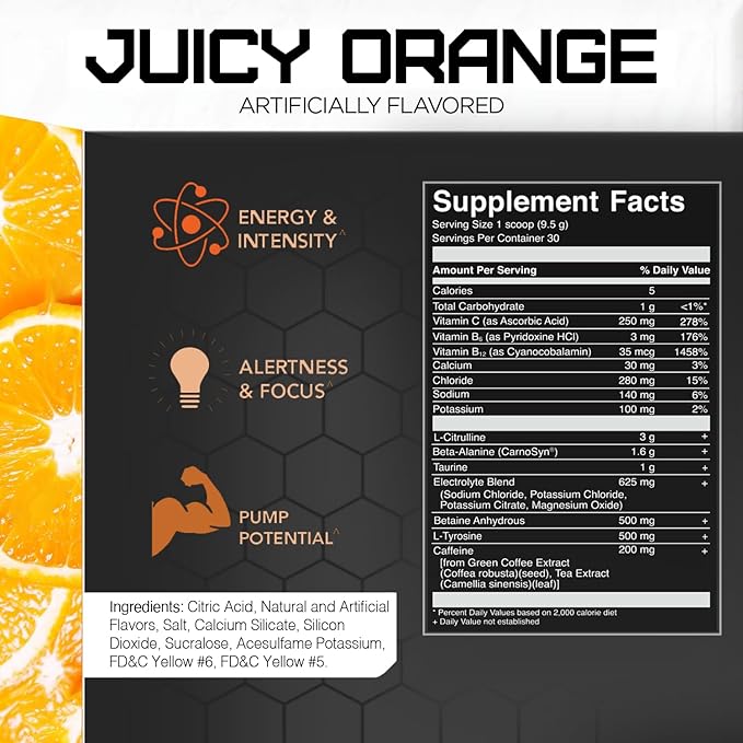 Powder Burn 2.0 Orange 35 Serving,14.24 Ounce