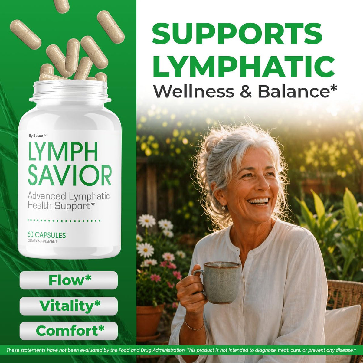 (2 Pack) Lymph Savior - Official Lymph Savior Capsules Advanced Formula with All Natural Ingredients, LymphSavior Pills for Wellness & Overall Health Support Reviews, 120 Capsules for 2 Months