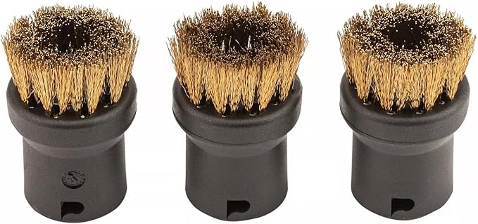Kärcher Brass Brush Set for Karcher SC3 Steam Cleaner - Dirt, Grimes and Grout Cleaner - 3 Pack