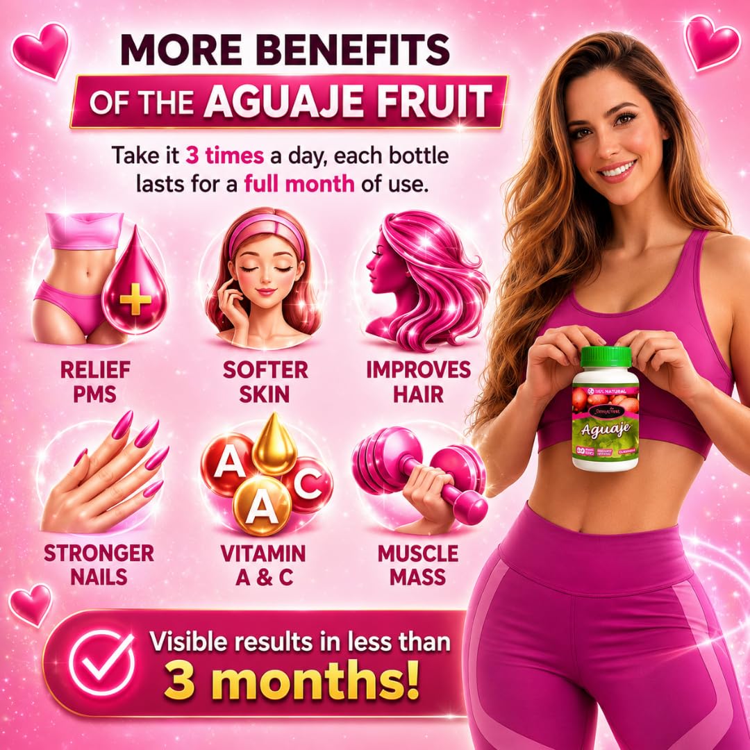 Natural Curves & Hormonal Balance – Aguaje Pills for Women by CurvyFruit – Booty, Hips & Bust Support – 100 Vegan Capsules – Menopause Relief – Made in Peru
