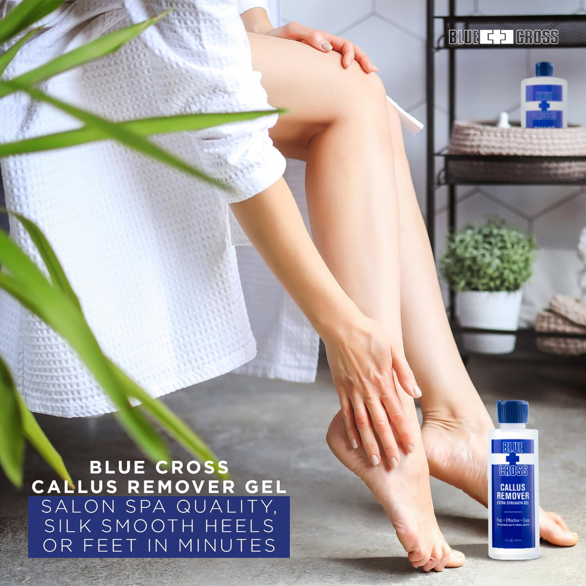 Blue Cross Hydrating, Moisturizing, Strengthening Cuticle Remover Oil with Lanolin + Extra Strength Callus Remover Gel for Heel or Feet, 6 oz each, 2 pack Bundle