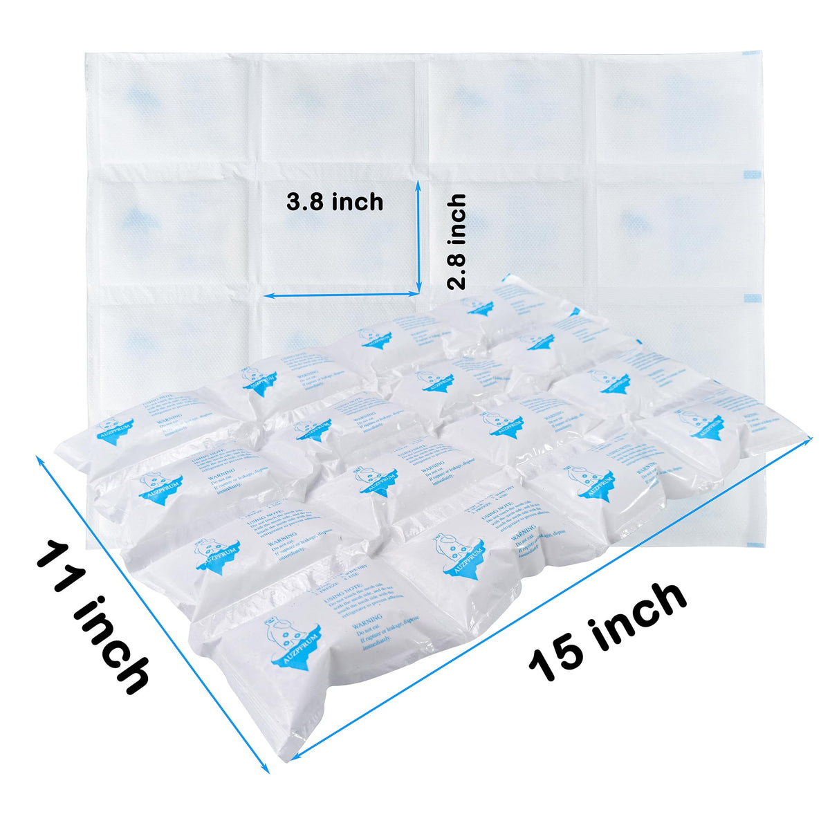 TarppedRock Dry Ice Packs for Shipping Frozen Food, 10 Sheets Reusable Cold Ice Packs for Coolers, Lunch Bag, Flexible Long-Lasting Ice Blanket Sheets