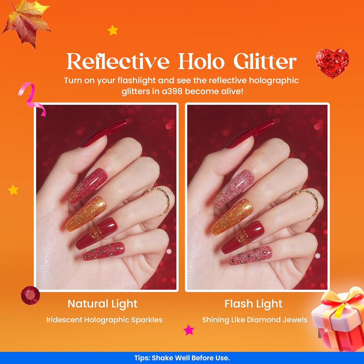 Beetles Halloween Gel Nail Polish 20 Fall Colors Cat Eye Gel Polish Set Burgundy Red Purple Orange Black with Magnet Pen Base Top Coat DIY Salon Manicured Soak Off UV Gifts for Women Gemstone Party