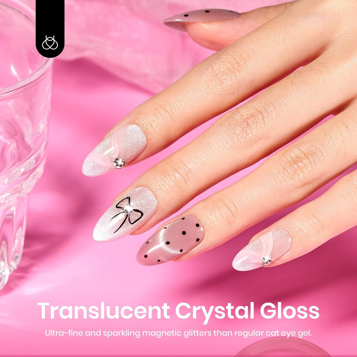 Beetles Cat Eye Gel Nail Polish Set - Nude Reflection Wedding Cat Eye Gel Polish Set, 6 Colors Silver Nude Pink Brown Neutral Mirror Shine Finish with Magnet Soak Off UV Manicure Salon Gift for Women