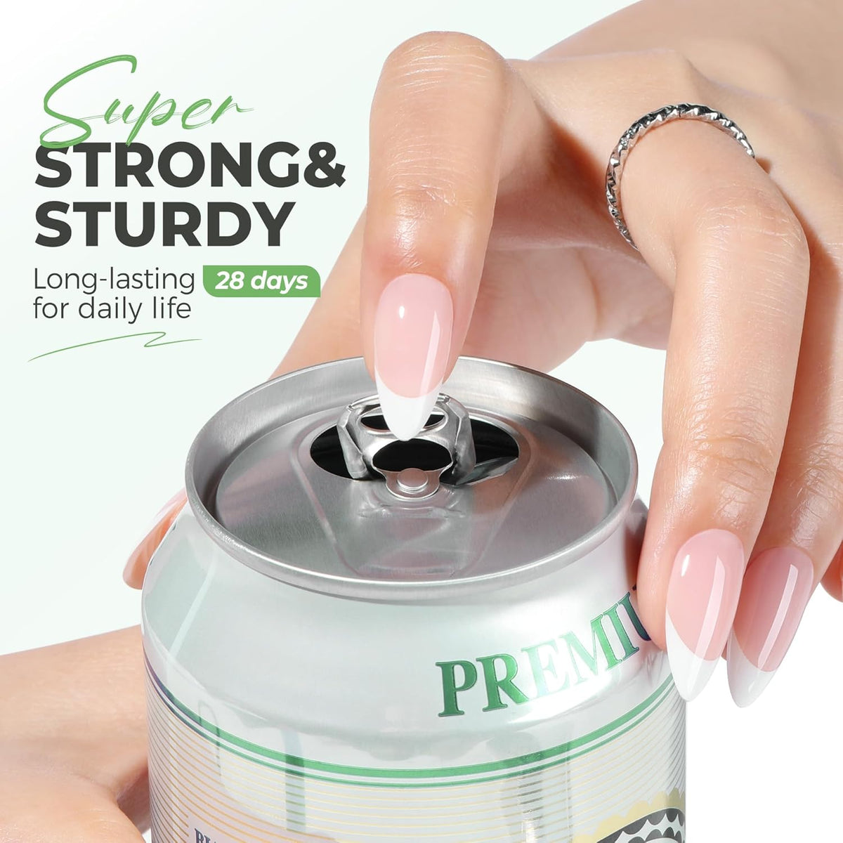 UNA GELLA Super Strong Gel Nail Glue for Press Ons: No U V Lamp Needed Glue Gel, Travel-Size 5ml Nail Adhesive for Press on Nails, Nail Tips&Acrylic Nails-Quick Dry, No Smell, Long-Lasting