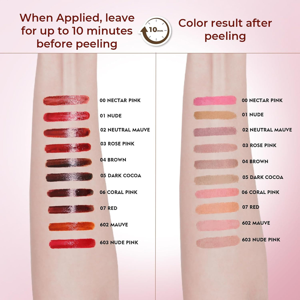 Lip Liner Stain Peel Off with Tweezer, Long Lasting Matte Lip Lipstick Tint Tattoo, Highly Pigmented Color Lip Liners Makeup, Waterproof, Transfer-proof Lipstain for Women, for All Skin Types, Mauve