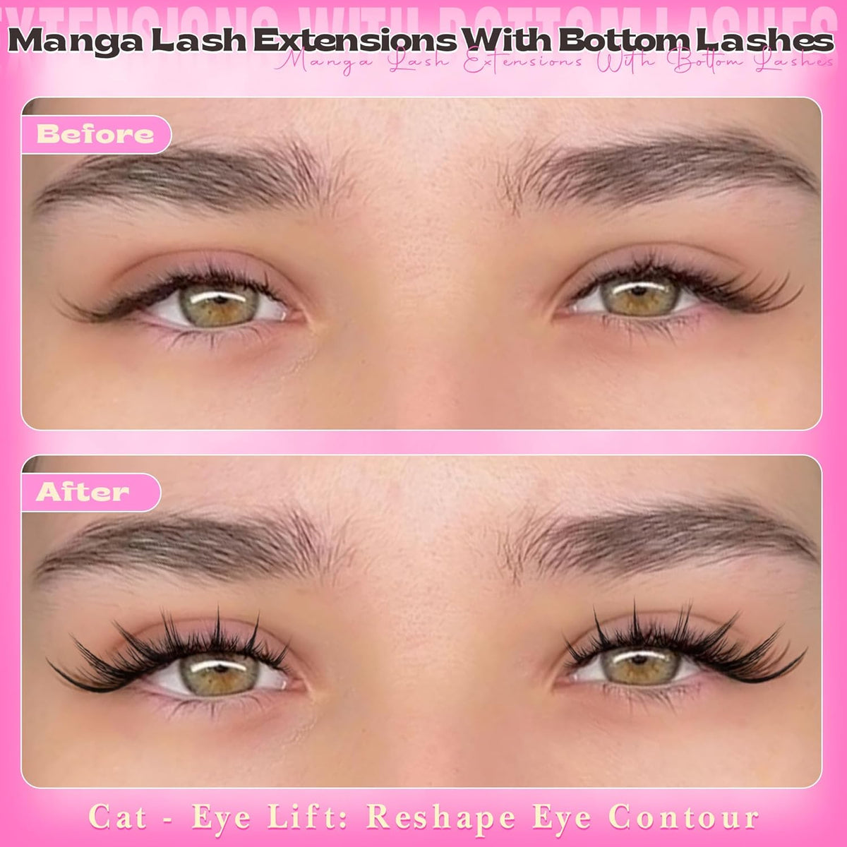 Fox Eye Lash Clusters Fairy Eyelash Clusters with Bottom Lashes Wispy Spiky Cluster Eyelash Extensions Natural C Curly Individual Lashes Manga Lash Extension Left+Right Cat Eye Lash Cluster by Pleell