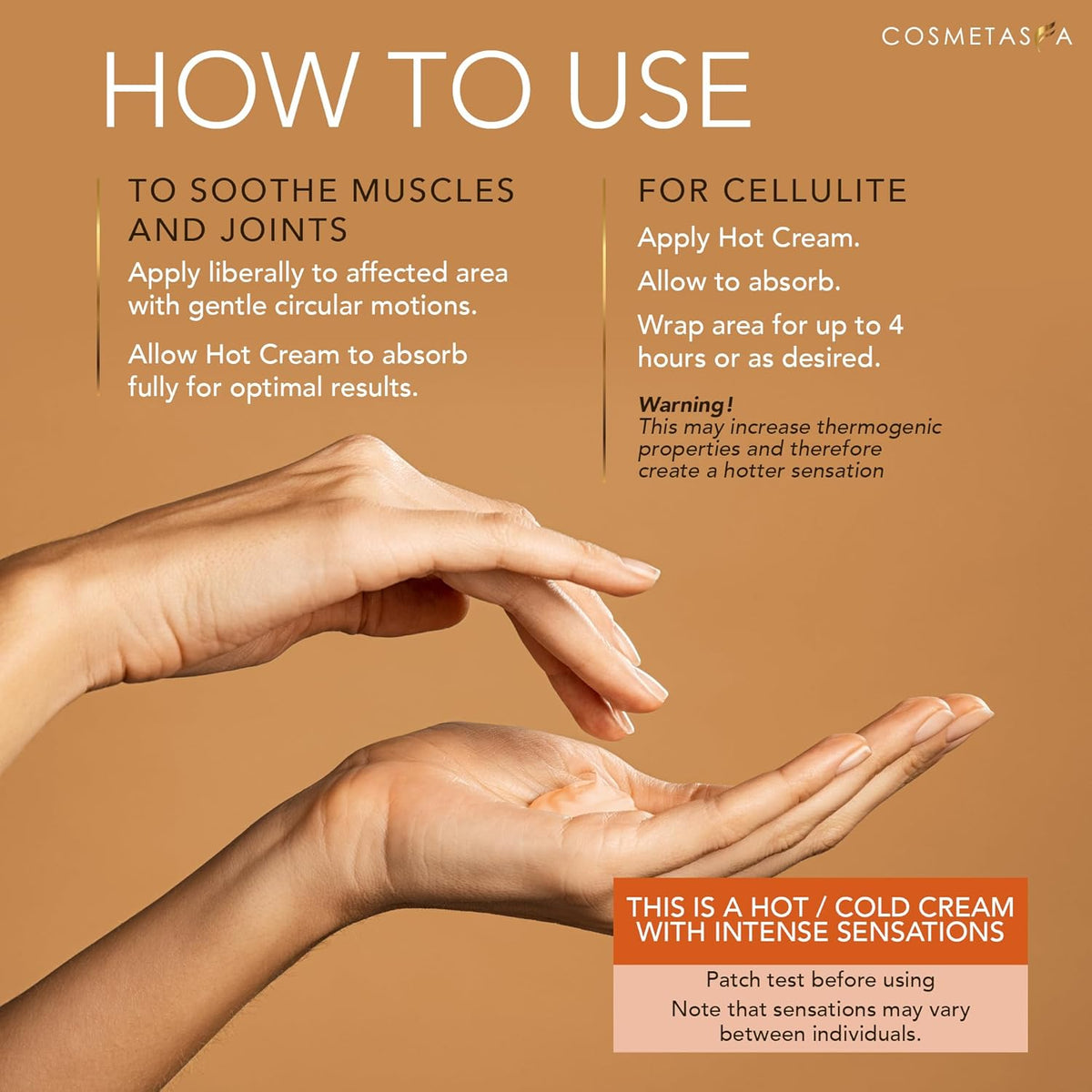 Cellulite Massage Oil & Hot Cream - 100% Natural Cellulite Oil & Gel, Highly Absorbable, Firm, Tone, Tighten & Moisturize Skin - Soothes Muscles (16.9 Fl Oz Each Bottle)