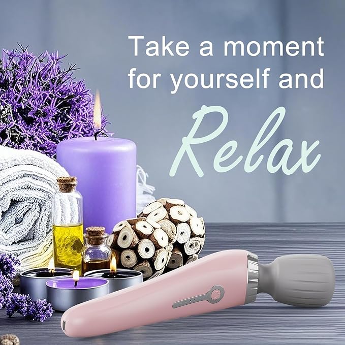 cotsoco Wireless Handheld Massager with Strong Vibration, Personal Therapy Massager, Portable 5 Speeds Electric Body Massage for Sports Recovery, Muscle Aches, Body Pain, Back Leg Shoulder Waist Neck