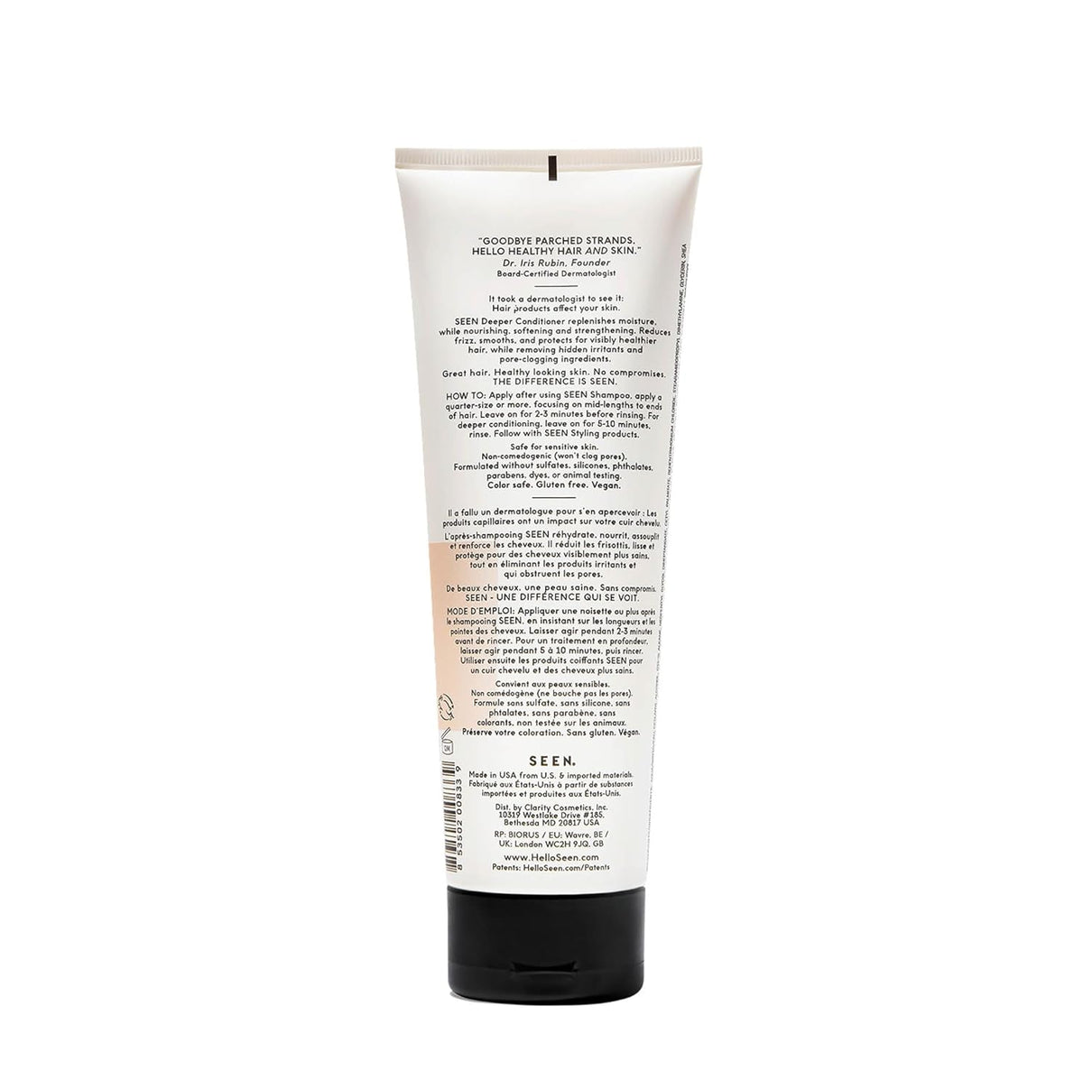 SEEN Deeper Conditioner - Scented - Non-Comedogenic & Sulfate-Free Hair Conditioner- Dermatologist-Developed - Safe for Sensitive & Acne Prone Skin
