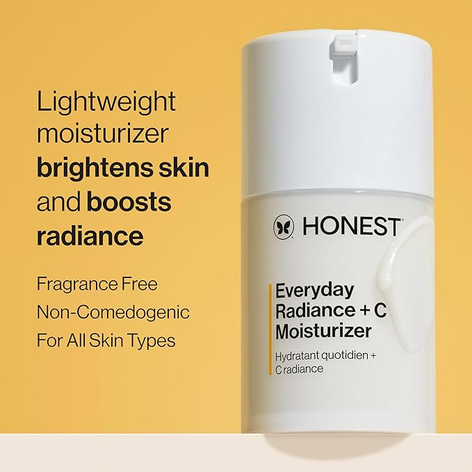 Honest Beauty Get Glowing Bundle | Vitamin C Brightening Serum + Everyday Moisturizer | Improves Skin Tone | Gentle for Sensitive Skin, Fragrance Free, Vegan | 1 fl oz, 1.7 fl oz