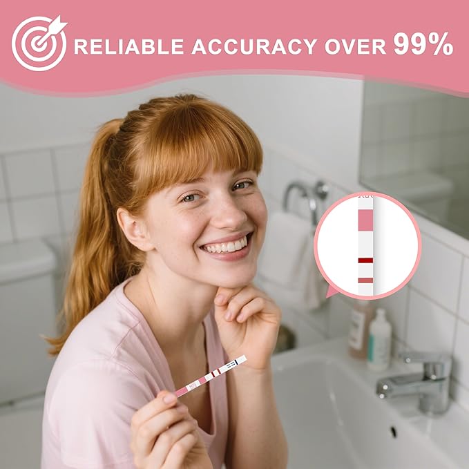 Pregnancy Test Strips with Urine Cups, hCG Detection Home Pregnancy Test, Sensitive & Over 99% Accurate, 20 Count Individually Wrapped, Rapid Prenancy Tests Kit 5mm Wider 25mIU/mL