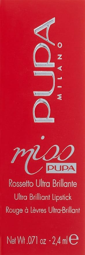 Pupa Milano Miss Milano Lipstick - Creamy, Ultra Pigmented Color - Nourishing Formula - Crystal-Effect Lipstick - Ultimate Boost Of Volume And Hydration - 303 Haute Couture Fuchsia - 0.071 OZ