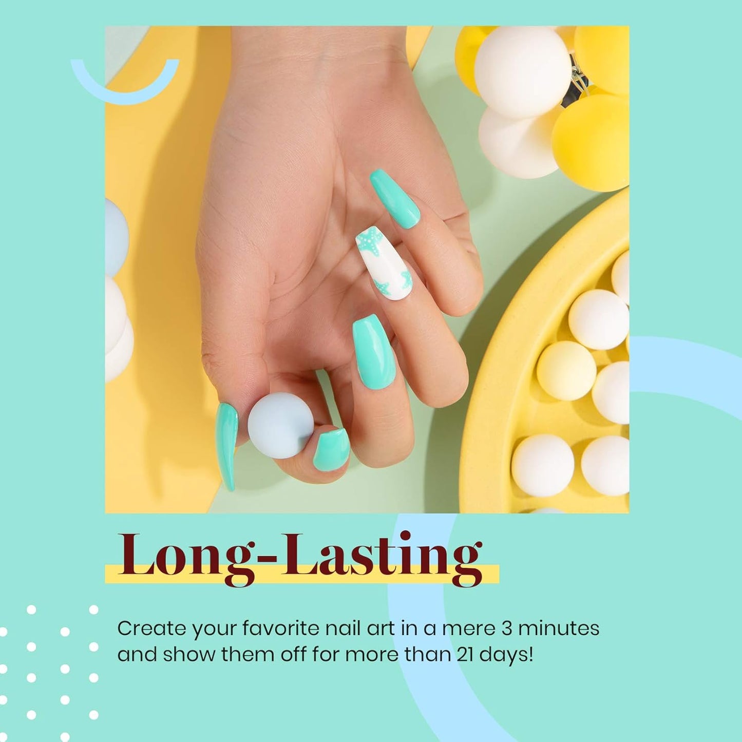 Beetles Gel Nail Polish Cascade Green Color Soak Off UV LED Nail Lamp Gel Polish 15 ml for All Season Gel Polish Nail Art Design Manicure Salon DIY Salon Gel