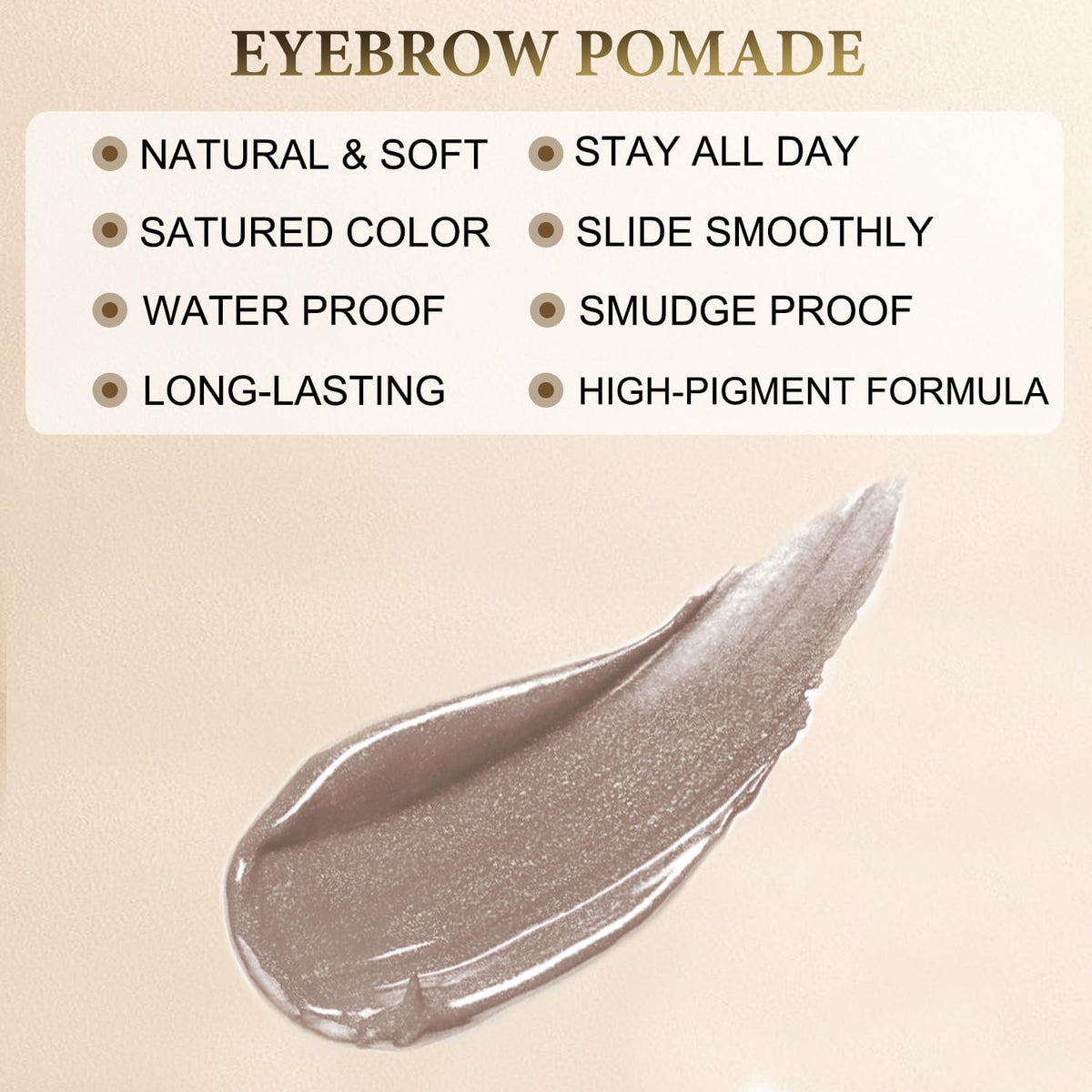 LAVONE Eyebrow Stamp Stencil Kit - Brow Stamp Trio with Waterproof Pencil, Pomade, 20 Stencils, Dual-ended Brush and Sponge Applicator - Ash Blonde