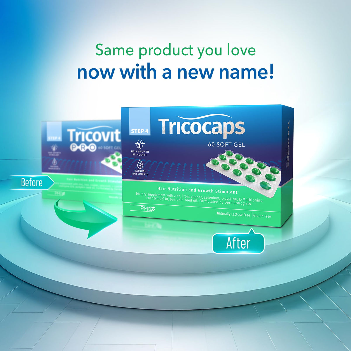 Tricovit Tricocaps Hair Growth Supplement - Hair Loss Treatments for Women & Men Developed by Dermatologists - Contains Amino Acids & Vitamins to Promote Cell Regeneration (60 Softgels)