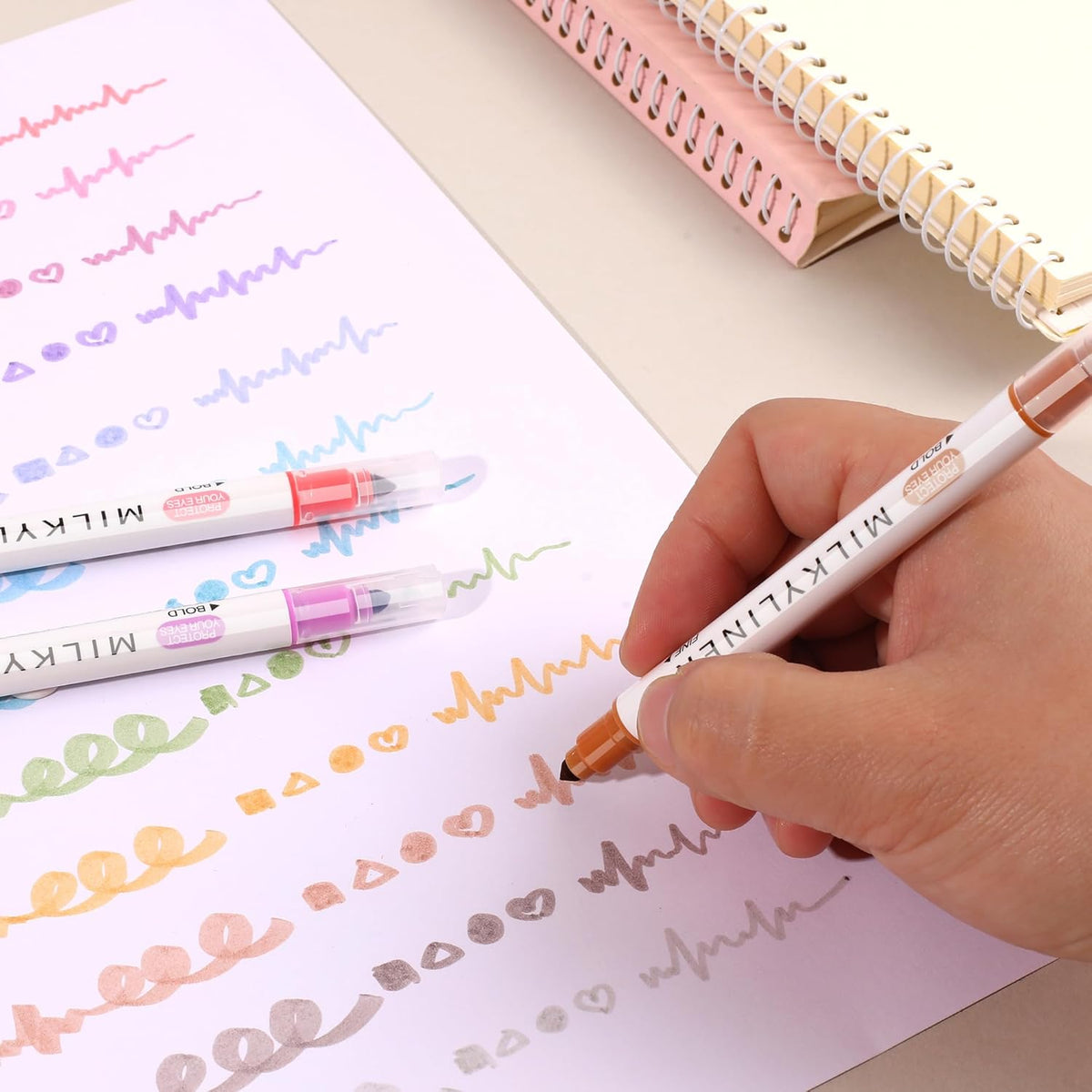 Pastel Highlighters, 12 Assorted Retro Colors, Dual Tip No Bleed Bible Highlighters, Quick Dry Highlighter Book Markers for Journaling, Bible Study, Adults Coloring, Office School Supplies