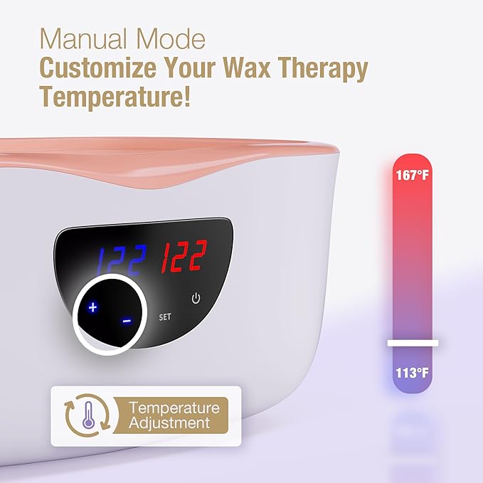 Paraffin Wax Machine for Hands and Feet, Paraffin Wax Warmer with Auto Mode for Beginner-Friendly Home Spa, All-in-One Kit for Paraffin Bath