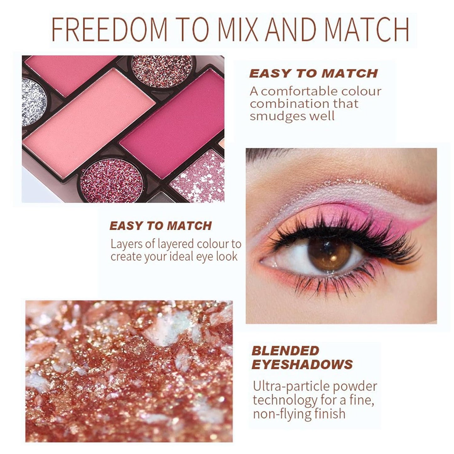 12 Colors Nude Eyeshadow Palette Travel Size Makeup, Matte Shimmer Eye Makeup, Naturing-Looking, High Pigmented Blush Eyebrow Kits, Big Artist Neutral Makeup Palette for Face Cosmetics (01)