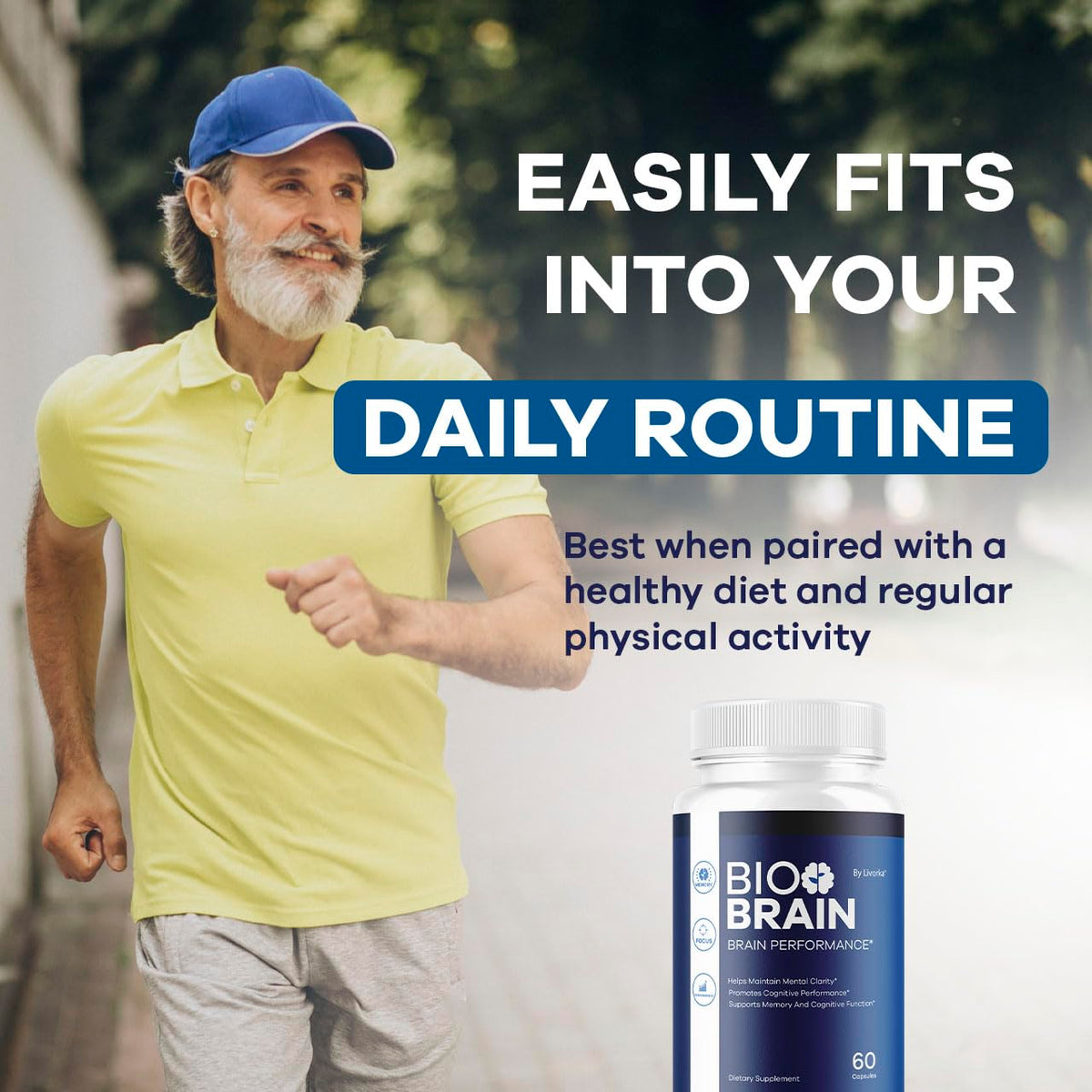 (5 Pack) Bio Brain Capsules - Official BioBrain Supplement Pills Daily Support Brain & Memory Focus All Natural Advanced Premium Formula for Overall Health & Wellness, 300 Capsules for 5 Months