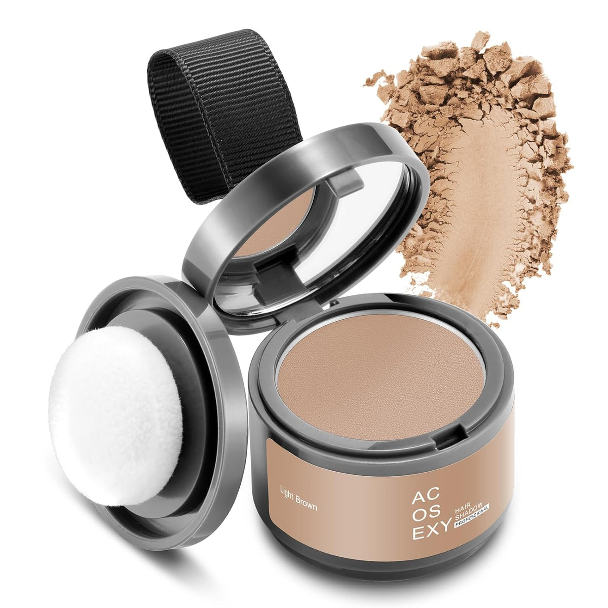 Root Touch Up Hair Powder, Instantly Root Cover Up Hairline Shadow Powder,Hairline Powde for Women Eyebrows, Gray Hair Coverage Touch Up For Men Beard Line,Bald Spots (Light Brown)