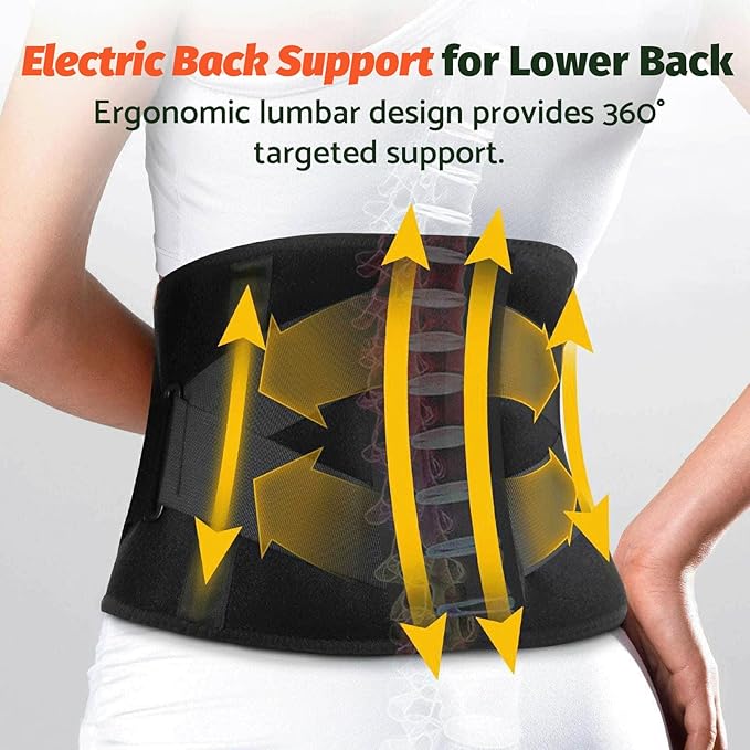 Cordless Heating Pad - Vibrating Heating pad for Back & Vibrating Heating pad for Cramps - FSA HSA Eligible Abdominal Massager w/Auto-Off - Period Cramps Pain Relief
