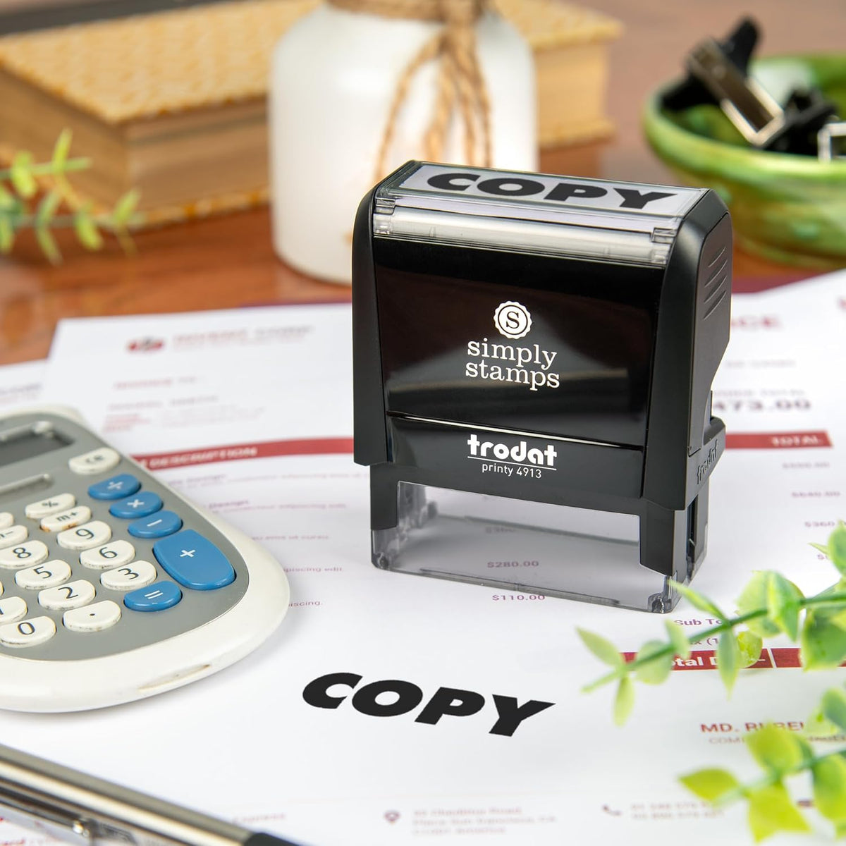 Copy Office Stamp | 4 Different Sizes | 20 Designs | Multiple Color Options | Perfect for Quick Validation of Office Documents (Copy, Large)